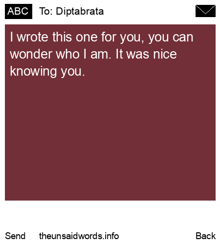 unsent message to Diptabrata