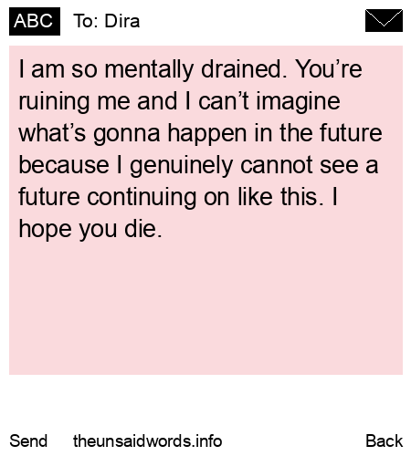 unsent message to Dira