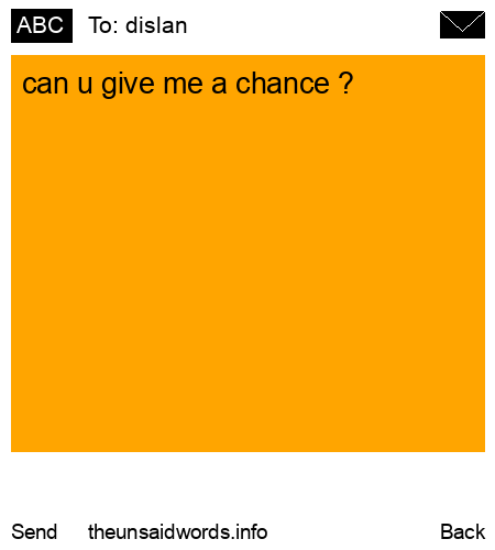 unsent message to dislan  