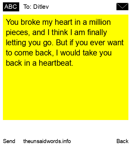 unsent message to Ditlev