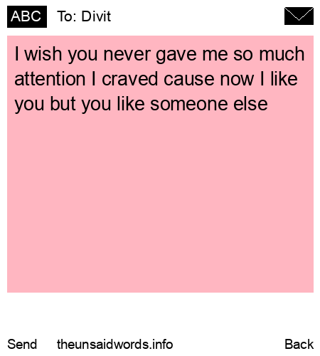 unsent message to Divit