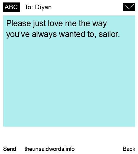 unsent message to Diyan