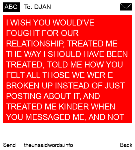 unsent message to DJAN