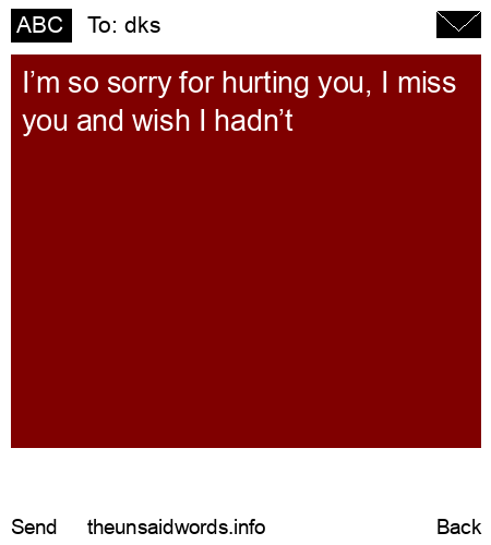 unsent message to dks 