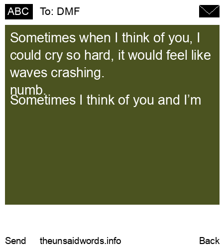 unsent message to DMF