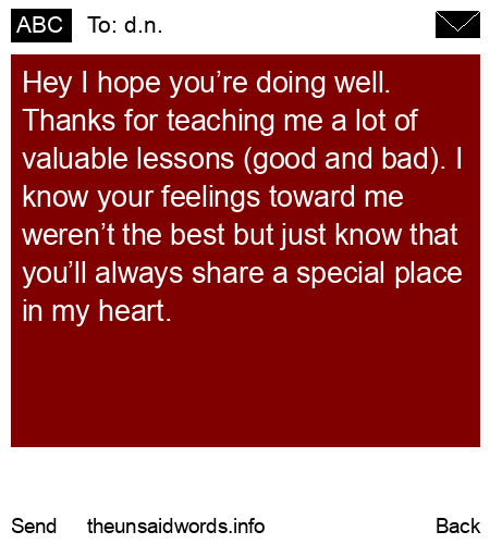 unsent message to d.n.