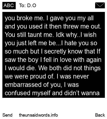 unsent message to D.O
