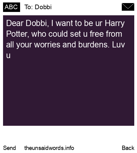 unsent message to Dobbi