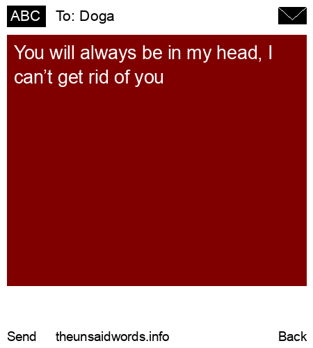 unsent message to Doga