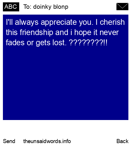 unsent message to doinky blonp