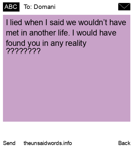 unsent message to Domani 