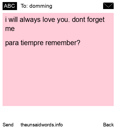 unsent message to domming