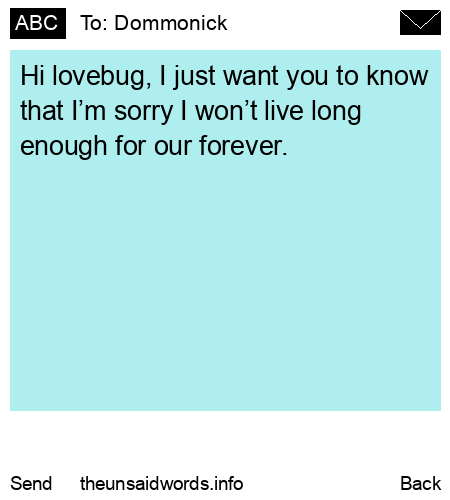 unsent message to Dommonick