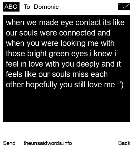 unsent message to Domonic