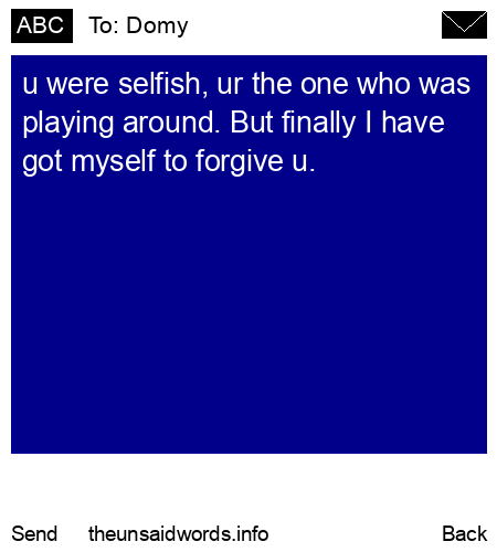 unsent message to Domy