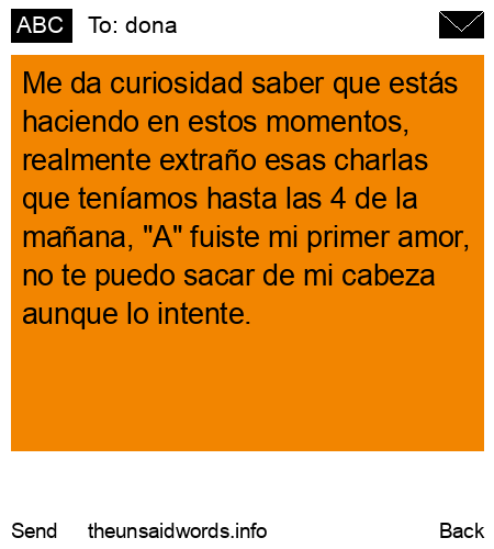 unsent message to dona
