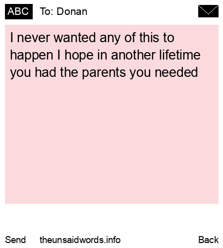unsent message to Donan