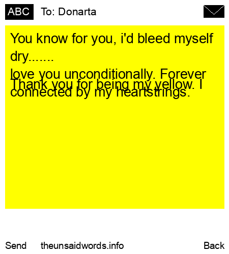 unsent message to Donarta