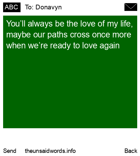 unsent message to Donavyn