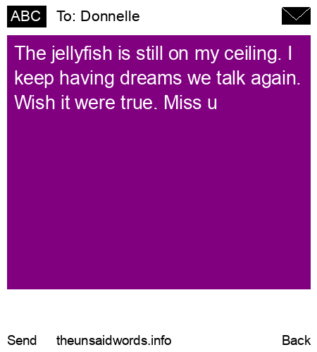 unsent message to Donnelle 