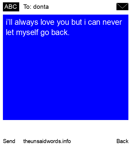 unsent message to donta