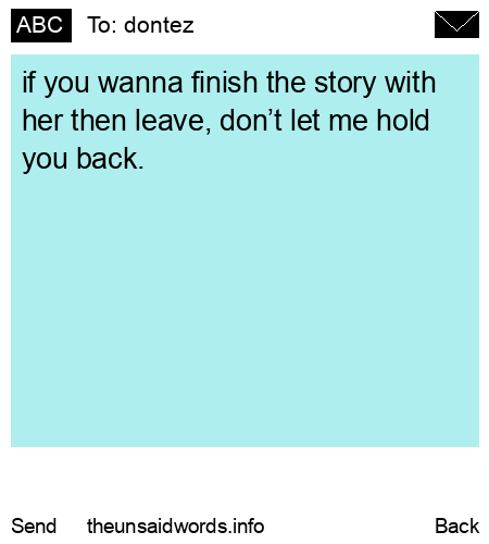 unsent message to dontez