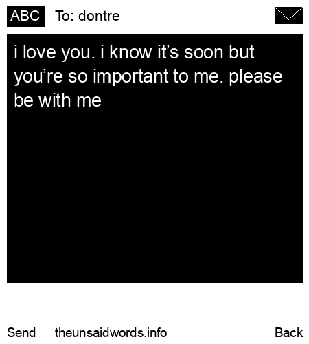 unsent message to dontre