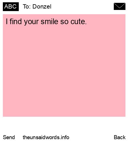 unsent message to Donzel
