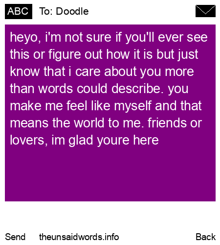 unsent message to Doodle