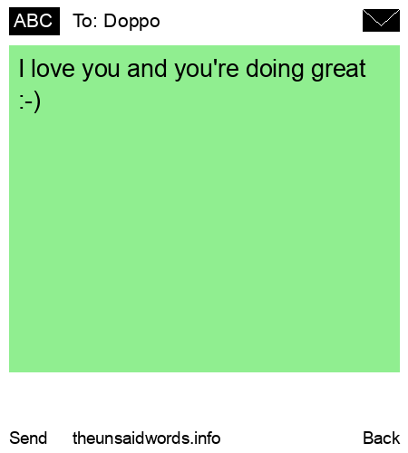 unsent message to Doppo