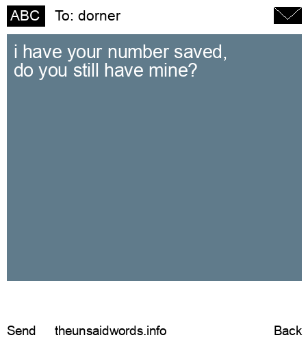 unsent message to dorner