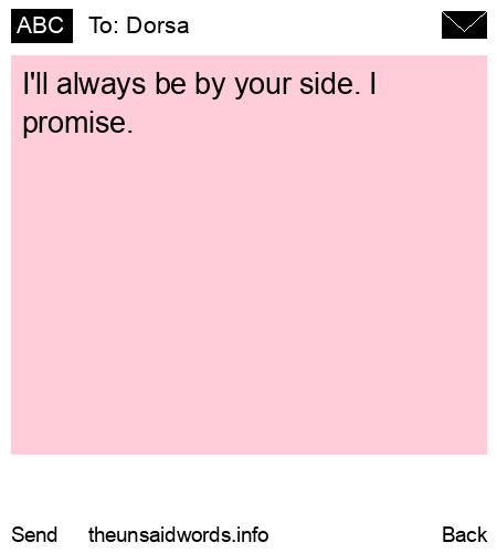 unsent message to Dorsa