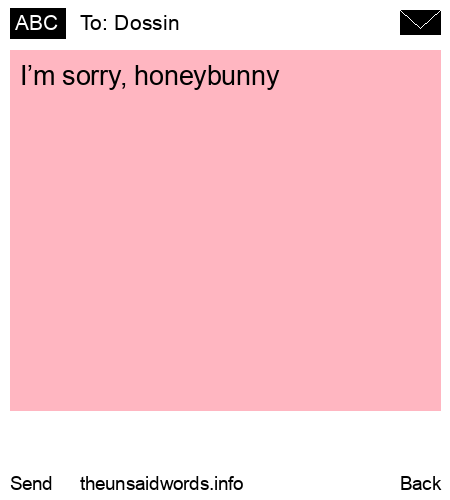 unsent message to Dossin