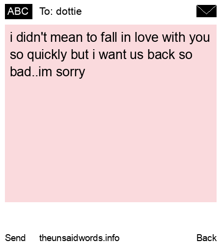 unsent message to dottie
