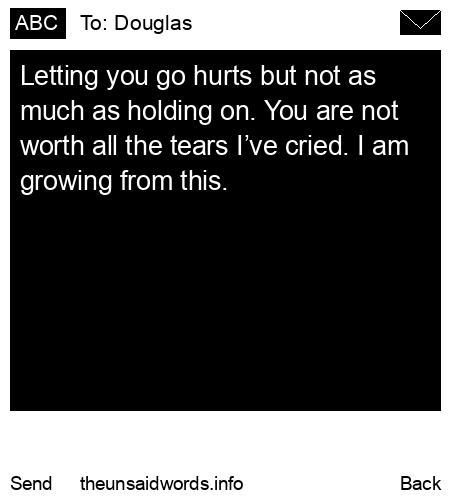 unsent message to Douglas