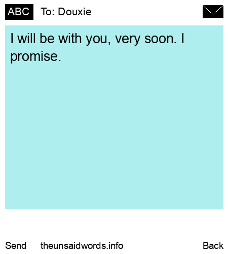 unsent message to Douxie