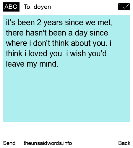 unsent message to doyen