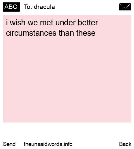 unsent message to dracula