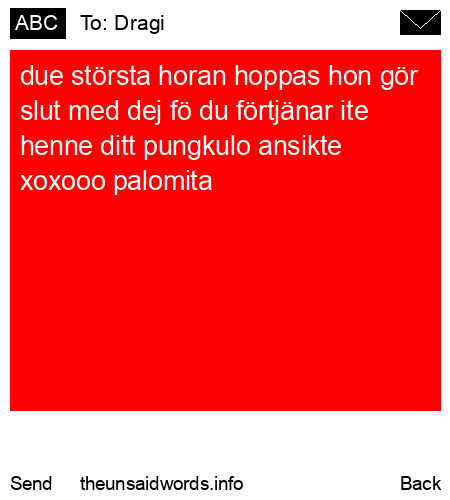 unsent message to Dragi