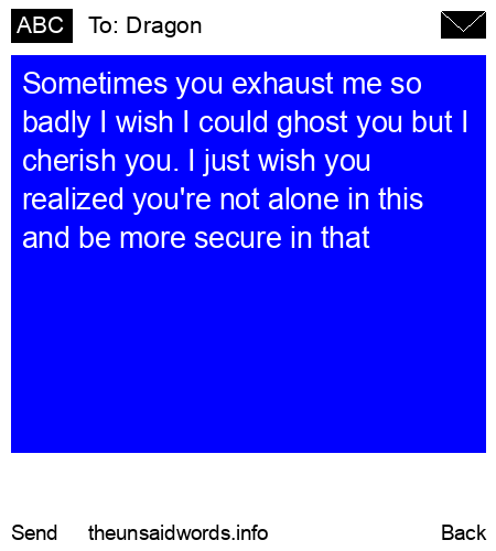 unsent message to Dragon