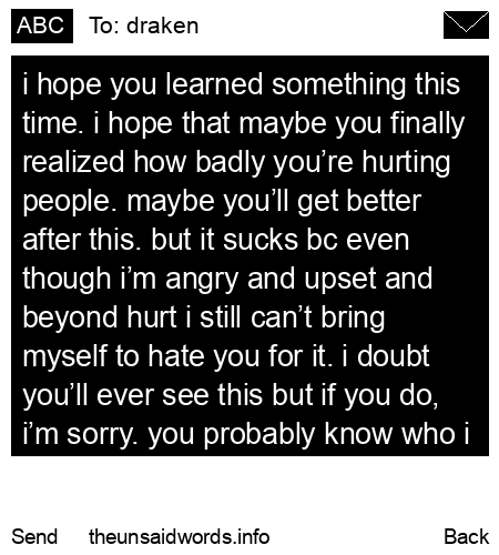 unsent message to draken