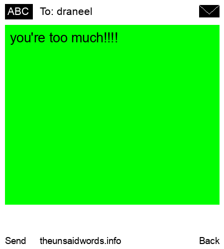 unsent message to draneel