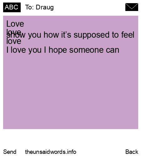 unsent message to Draug