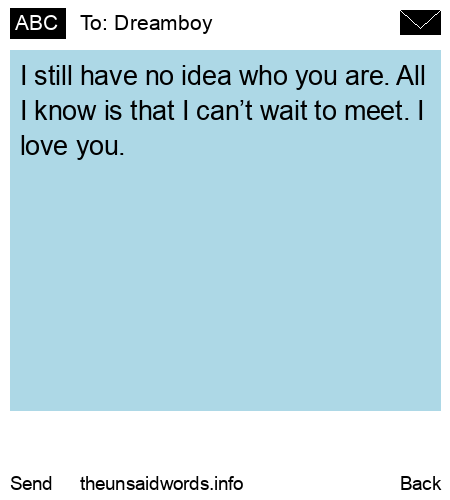 unsent message to Dreamboy 