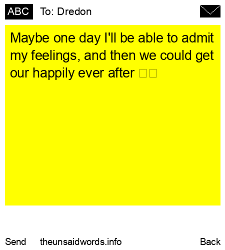 unsent message to Dredon