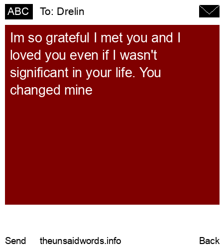 unsent message to Drelin