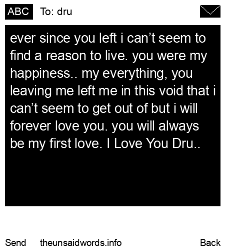 unsent message to dru