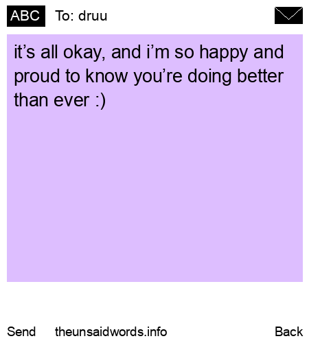 unsent message to druu