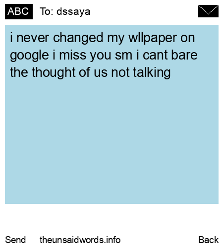 unsent message to dssaya