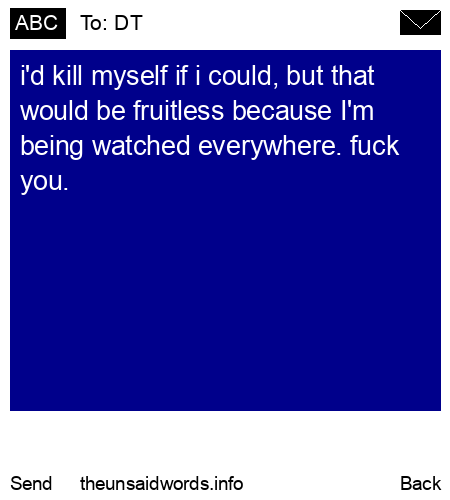unsent message to DT